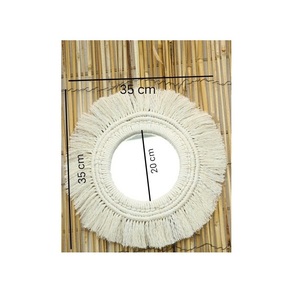 กระจกติดผนัง macrame ดีไซน์ใหม่ใช้ตกแต่งคริสต์มาสตกแต่งตามธรรมชาติใช้สำหรับตกแต่งห้องนั่งเล่นและบ้าน - Product Image 1