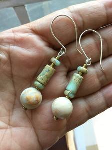 Boho ต่างหูลูกปัดด้วยการออกแบบสีฟ้าครามแอนดี้ cascading Fringe, เครื่องประดับของขวัญที่ไม่ซ้ำกัน - Product Image 2