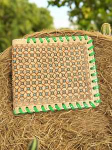 Cartera de cuero occidental tallada a mano para hombre al por mayor perfecta con forro de nailon de seguridad RFID de longitud corta - Product Image 2