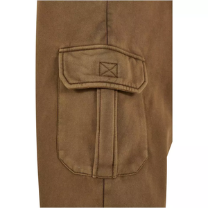 Pantalones de chándal transpirables ecológicos OEM Cargo Jogger para hombre 100% algodón lavado con ácido clásicos pierna recta logotipo personalizado excelente - Product Image 5