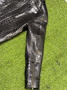 แจ็คเก็ตหนังลายจระเข้สำหรับผู้ชาย ทำด้วยมือ หนังแท้ ขายส่ง - Product Image 5