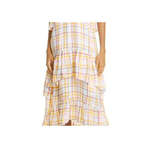 Abito Estivo da Donna Cinq a Sept, Bianco con Scollo a V in Tessuto Chiffon - Product Image 6