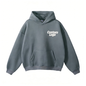 Sudadera con Capucha Personalizada con Logotipo al por Mayor, 100% Algodón, 350 Gsm, Hombros Caídos, para Hombre, de Alta Calidad, Gruesa, Estilo Urbano, de Lujo - Product Image 1