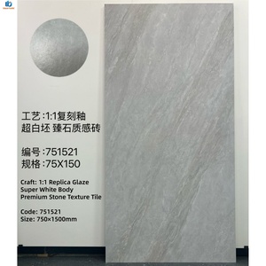 Carrelage Céramique Émaillé Métallique 750*1500 1:1 Antidérapant Haute Qualité Garantie 5 Ans pour Sol et <span class=keywords><strong>Mur</strong></span> de Villa, Hôtel, Appartement, Salle de Bain - Product Image 1