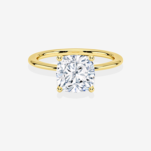 Bague de fiançailles solitaire en diamant de laboratoire certifié IGI, taille coussin 1 carat, en or 14 carats plaqué rhodium, design élégant et tendance - Product Image 1