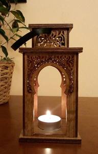 Quemador de incienso de madera con forma de pirámide al por mayor quemador creativo ahuecado bakhoor mubkhar - Product Image 3