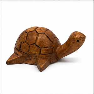 Figura de Tortuga de Madera Hecha a Mano, Ecológica y Duradera, Diseño Artístico Tradicional, Patrón Geométrico Abstracto, Decoración de Mesa para Sala de Estar - Product Image 6