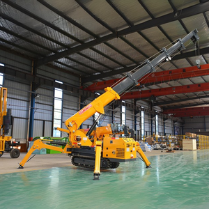 Minigrúa de araña hidráulica sobre orugas con certificación CE, elevador de pluma telescópico compacto para trabajos de construcción en espacios reducidos - Product Image 5