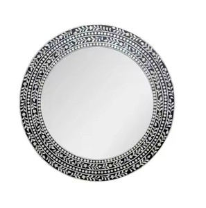 Espejo de madera personalizable de estilo moderno enmarcado montado en la pared decoración del hogar para dormitorio o baño - Product Image 3