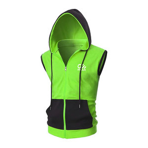 New High Quality Wholesale Customize logo <b>Men</b> <b>Sleeveless</b> Hoodies for <b>Men</b> Breathable Pullover <b>Sleeveless</b> <b>Hoodie</b> for <b>Men</b> - Product Image 1