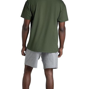 Nueva llegada 2025 100% pantalones cortos de algodón para hombre Color liso ropa de gimnasio pantalones cortos logotipo personalizado Casual Fitness pantalones cortos de trabajo al aire libre - Product Image 1