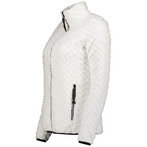 Stand Collar <b>Winter</b> Outdoorwear Premium Zipper Polar Fleece Jacket <b>For</b> <b>Women</b> Wholesale Heavyweight Breathable Durable Jacket - Product Image 3