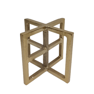 Sculpture décorative en fer pour table avec base carrée, couleur verte et brune, style américain, faite à la main, personnalisée - Product Image 3