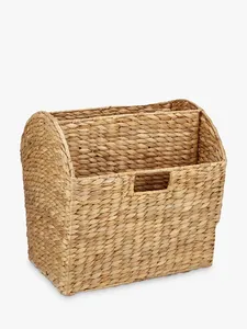 Hot Sell Water Hyacinth <b>Magazine</b> Rack Storage <b>Basket</b> Handwoven Storage Book Made in Vietnam HNH Craft Wholesale - Product Image 2