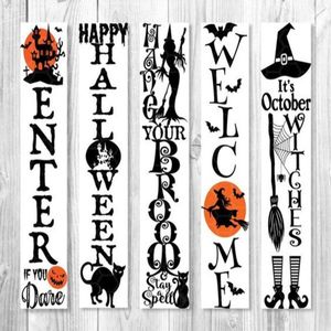 Spooky FIESTA DE Halloween decoración del hogar calabazas embrujadas esqueletos fantasmas siluetas murciélagos brujas velas misteriosa atmósfera de telaraña - Product Image 3