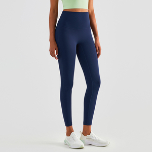 Leggings de yoga souples pour femmes, taille haute, sans couture avant, avec poche, effet push-up, en nylon et élasthanne à 19%, pour la salle de sport et le fitness - Product Image 3