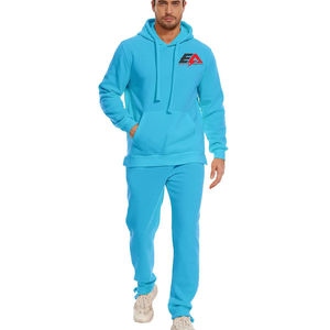 Tenues de jogging athlétiques personnalisées OEM pour hommes, ensembles de vêtements d'extérieur décontractés à capuche, survêtements tricotés à imprimé d'été, vente en gros pour l'hiver - Product Image 1