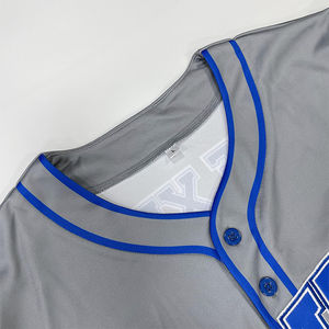 Vente en gros Maillot respirant en polyester de haute qualité unisexe personnalisé nouveau design technique de sublimation pour le baseball grande taille - Product Image 3