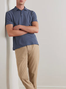 Polo de golf para hombre, 95% poliéster Spandex, estilo liso de alto rendimiento, fácil de personalizar, colores y logotipo, polos - Product Image 2