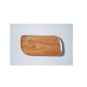 ถาดเสิร์ฟไม้ธรรมชาติถาดอาหารว่างพร้อมขอบถาดตกแต่งไม้ - Product Image 4