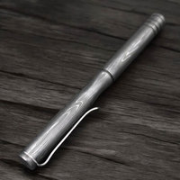 Stylo à bille en acier Damas personnalisé, divers matériaux, haute qualité, logo couleur personnalisé, bureau