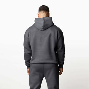 Automne et hiver nouvelle mode hommes sweat à capuche décontracté ensemble 100% coton imprimé Patchwork couleur Plus polaire à capuche - Product Image 4