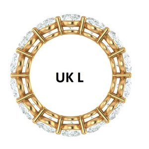 แหวนเพชรทรงรีรูปไข่ IGI Certified ประดับเพชรแบบ Eternity Band ทอง 18K สำหรับงานแต่งงานและวันครบรอบ - Product Image 2