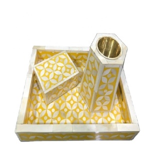 Prêt à expédier : Ensemble de brûleur d'encens Bakhoor Mabkhara en bois de santal avec incrustation de nacre religieuse et boîte de rangement, Anis étoilé - Product Image 3