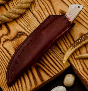 Venta al por mayor personalizado de alta calidad OEM ODM servicio PRESTIGE BLADES japonés hecho a mano de acero de Damasco cuchillo de caza de Punta caída - Product Image 5