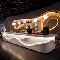 Meubles commerciaux, design sur mesure, comptoir de bar de restaurant, bar de nuit, designs de bar de luxe