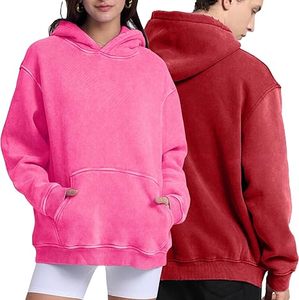 Sudaderas con capucha informales de invierno para hombre, Color sólido, 100% algodón, forro polar, tejido, ajuste Regular, secado rápido y transpirable, alta calidad - Product Image 1