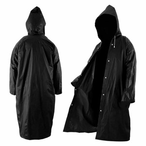 Chubasquero de PVC Unisex de alta calidad de 145*68cm, traje de Camping negro impermeable grueso para hombres y mujeres - Product Image 3