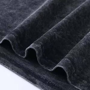 เสื้อยืดคอตตอนผู้ชายทรงหลวมสไตล์วินเทจฟอกสี เสื้อยืดพลัสไซส์ เสื้อยืดสั่งทำทรงโอเวอร์ไซส์ แขนสั้น ฟอกสี - Product Image 5