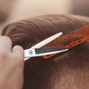 Ciseaux amincissants de coiffeur de haute qualité finition miroir finition polonaise 6 pouces ciseaux amincissants en acier inoxydable allemand - Product Image 4