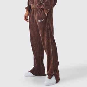 Nouveauté Pantalon de survêtement Ensemble de jogging Pantalon cargo Survêtement surdimensionné Boxy Point contrasté Lavage à l'acide Collection gaufre et fermeture éclair lourdes - Product Image 6