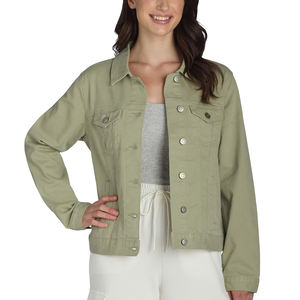 Vêtements d'extérieur décontractés Veste en jean d'automne Vestes en jean déchirées de couleur unie Manteaux décontractés courts Veste en jean pour femme Veste respirante pour l'extérieur - Product Image 6