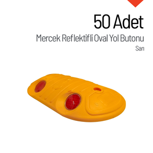 Juego de 50 Tachuelas Solares Ovaladas Blancas de ABS, Impermeables IP68 con Reflectores de Lente para Seguridad Vial - Product Image 5
