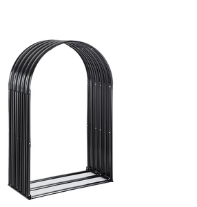 ODM Corrugated Galvanized Steel Heavy-Duty <b>Firewood</b> Rack <b>Indoor</b>/Outdoor <b>Storage</b> Log Holder for Home & Garden Planter Included - Product Image 1