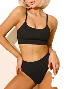 Maillot de bain string brésilien pour femme de qualité supérieure avec taille élastique en polyester/nylon, séchage rapide et respirant - Product Image 3