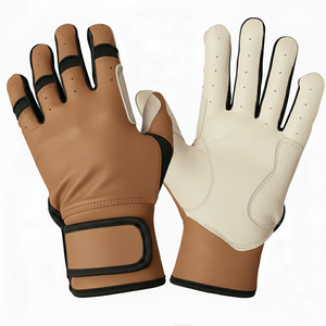 Gants de frappe de baseball antidérapants bleu roi pour les joueurs de softball et de baseball, logo personnalisé, gants en cuir respirants et durables - Product Image 5
