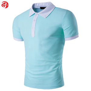 Polos de manga corta transpirables de talla grande con cuello vuelto para hombre, polos de tela de algodón de buena calidad - Product Image 5