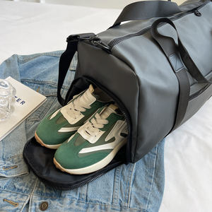 Bolsa de lona plegable de poliéster Oxford impermeable de alta calidad de gran capacidad para mujer para viajes, gimnasio, zapatillas de negocios con compartimentos - Product Image 4