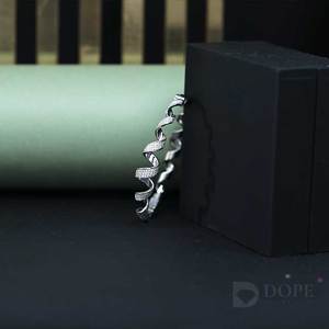Brazalete Único de Diamantes Cultivados en Laboratorio para Mujer, Oro Blanco Sólido de 14 Quilates con Diseño Exclusivo, Plateado, 1.10CT, Certificado IGI - Product Image 2
