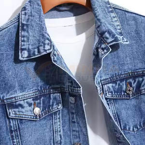 Chaqueta de Mezclilla para Hombre de Alta Calidad, Ropa de Invierno, Chaqueta de Mezclilla Personalizada 100% Algodón - Product Image 4