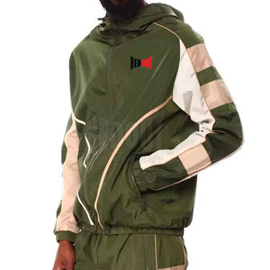 Ensemble coupe-vent à capuche en nylon/polyester respirant et écologique ensemble de deux pièces pour vêtements d'hiver - Product Image 4