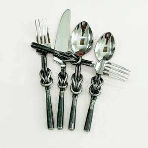 Elegante juego de cubiertos de acero inoxidable, perfecto para utensilios de cocina y de mesa, los mejores utensilios, juegos de cubiertos de calidad superior - Product Image 3