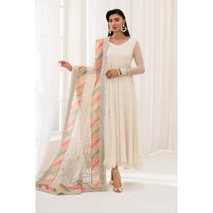 Embroidered Chiffon Three-Quarter Sleeve <b>Top</b> for Spring/Summer - Product Image 1