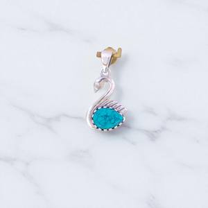 จี้สเตอร์ลิงเงิน925รูปเป็ดที่สวยงามพร้อมเครื่องประดับอัญมณีทำด้วยมือ - Product Image 4