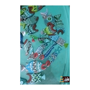 Poisson décoratif en bois: parfait pour les plateaux en bois et les présentoirs de décoration intérieure, idéal pour les cadeaux de Noël - Product Image 2