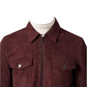 แจ็กเก็ตหนัง PU ของผู้ชายเสื้อแจ็คเก็ตหนังสำหรับผู้ชายเสื้อแจ็คเก็ตหนังแฟชั่นออกแบบโลโก้ได้ตามต้องการ OEM & ODM - Product Image 2